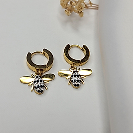 GOLD UĞUR BÖCEKLİ KÜPE