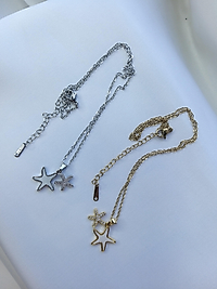 ÇİFT DENİZ YILDIZLI KOLYE