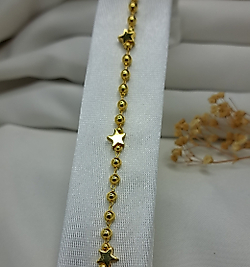 YOLDIZLI GOLD BONCUKLU BİLEKLİK