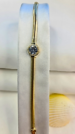 ZİRKON TAŞLI İTALYAN ZİNCİRLİ BİLEKLİK