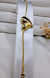 KALP FİGÜRLÜ İTALYAN ZİNCİRLİ GOLD BİLEKLİK