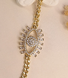 GÖZ TAŞLI GOLD BİLEKLİK