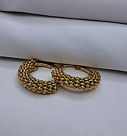 İRİ HASIR HALKA KÜLE GOLD