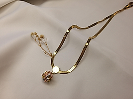 DORİKA TOP ÇELİK KOLYE