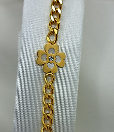 SEDEF DETAYLI YONCA GOLD BİLEKLİK