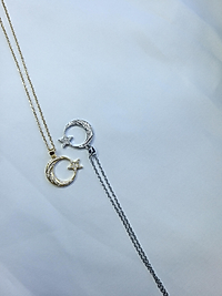 ZİRKON TAŞLI AY YILDIZ KOLYE