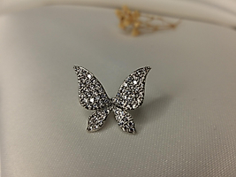 SILVER KELEBEK TAŞLI EARCUFF