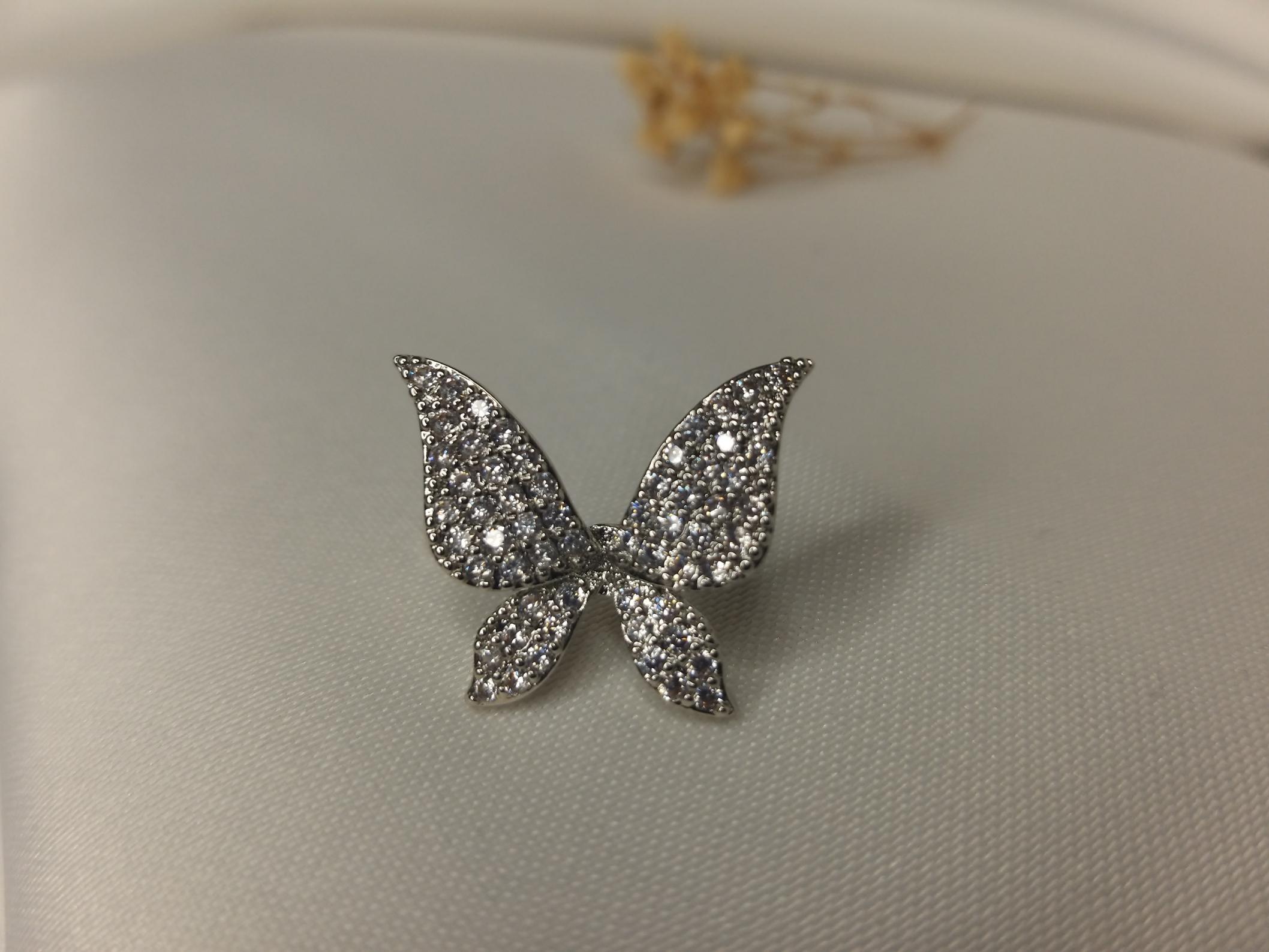SILVER KELEBEK TAŞLI EARCUFF