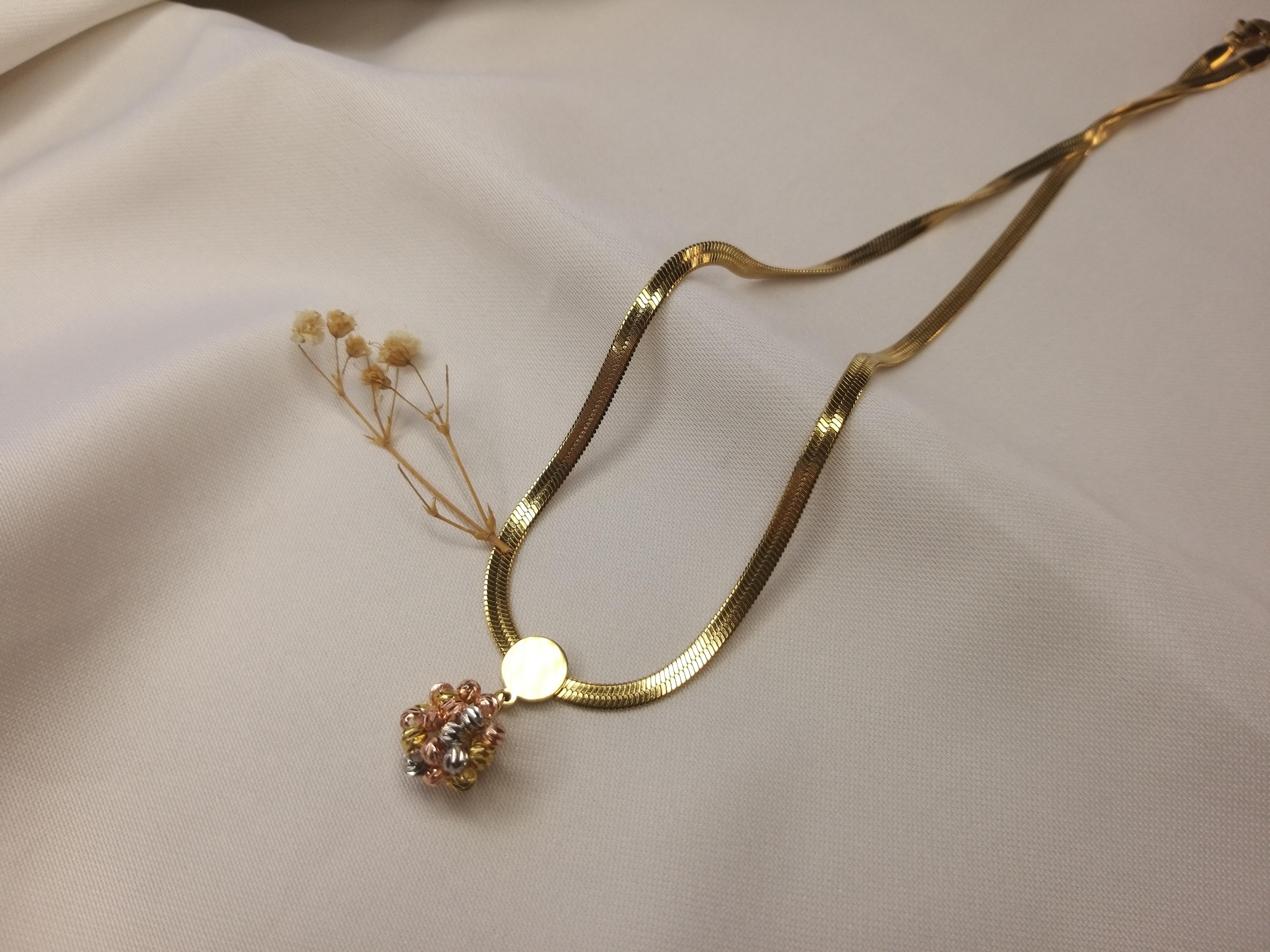 DORİKA TOP ÇELİK KOLYE